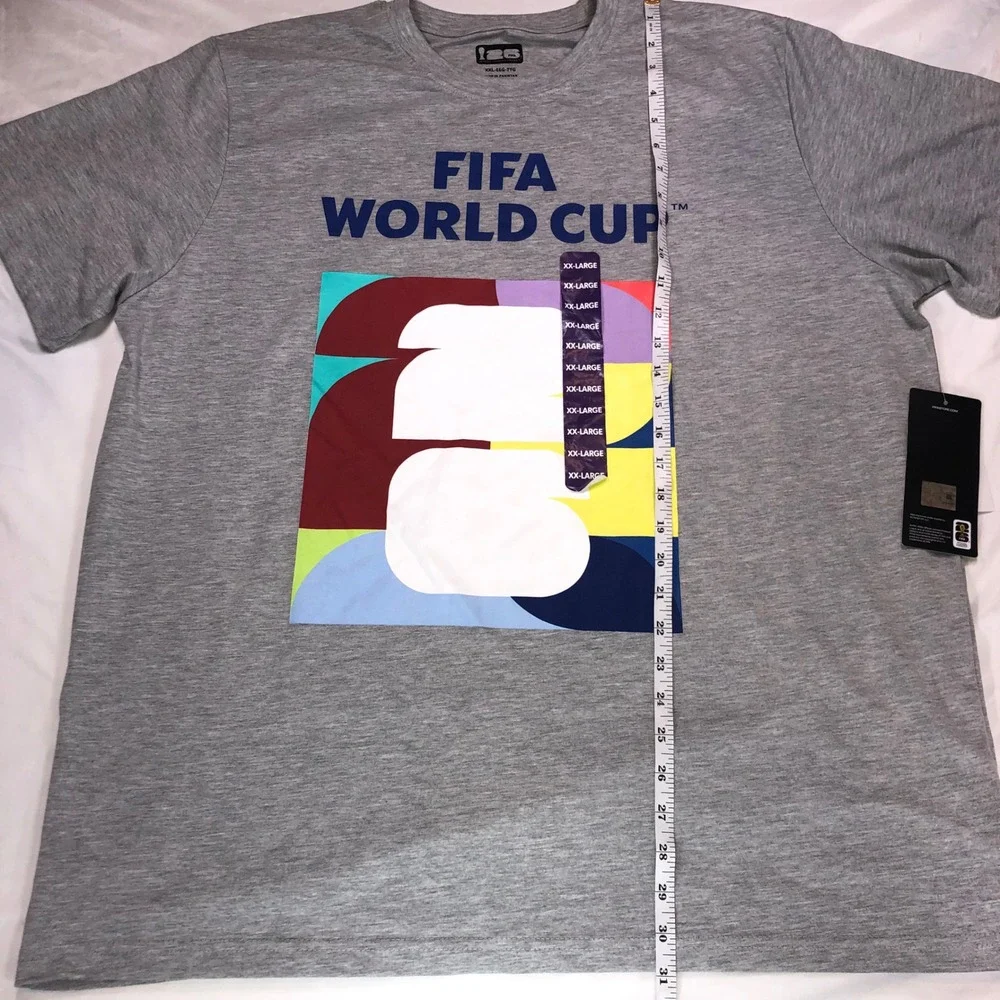 FIFA World Cup 2026 Host Cities T-Shirt Gray XXL Canada Mexico USA Soccer Tee
